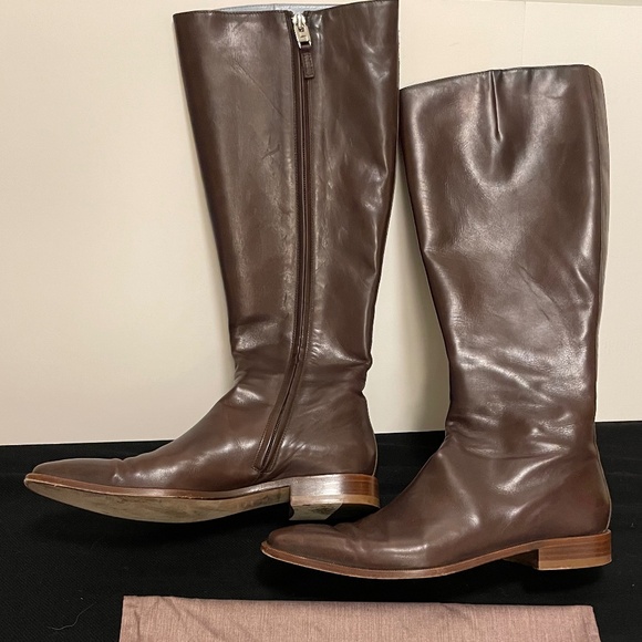 Lambertson Truex below-knee brown tall boot. Size 10.5 but fits like a size 10. - Picture 2 of 5